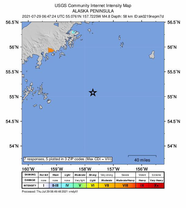 Did You Feel It? map: shaking reported by the public