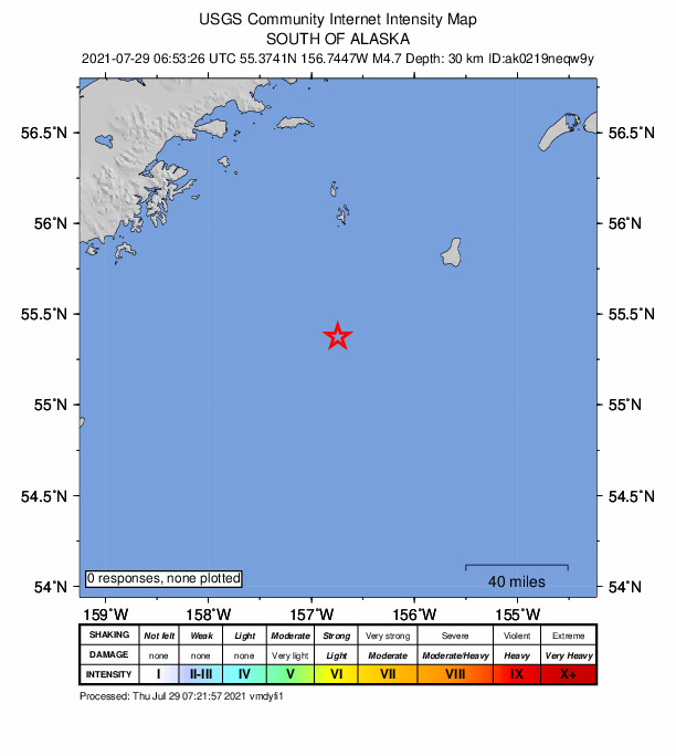 Did You Feel It? map: shaking reported by the public