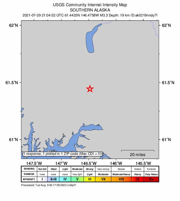 Did You Feel It? map: shaking reported by the public