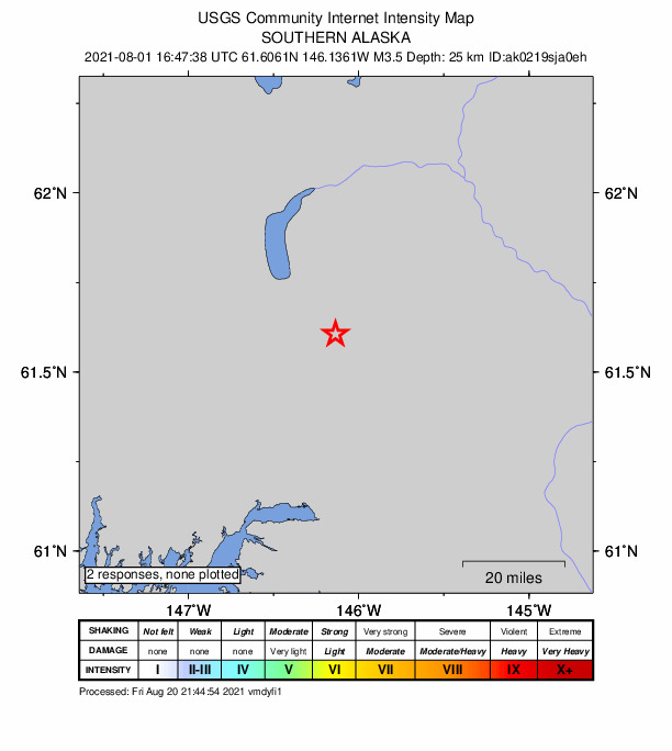 Did You Feel It? map: shaking reported by the public