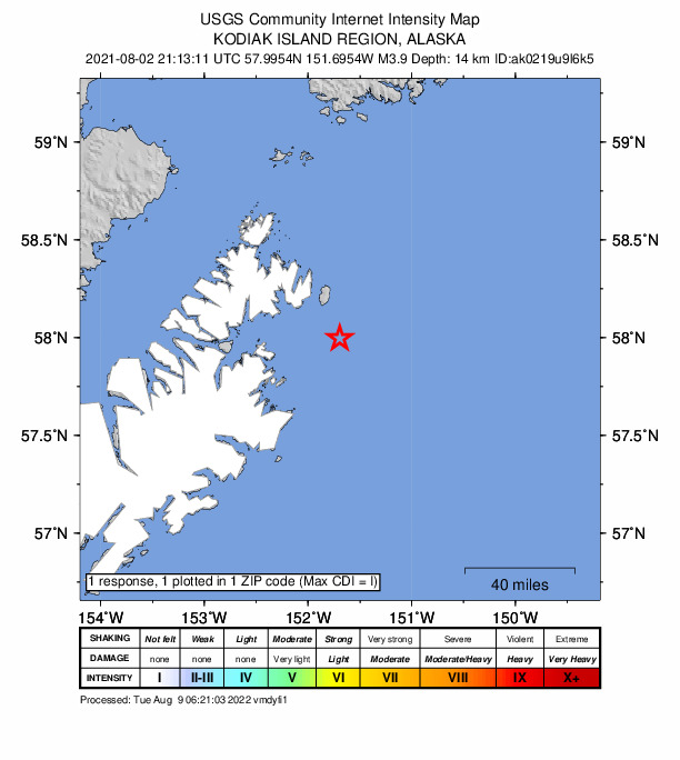 Did You Feel It? map: shaking reported by the public