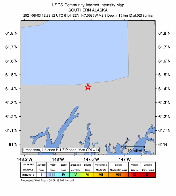 Did You Feel It? map: shaking reported by the public