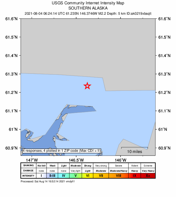 Did You Feel It? map: shaking reported by the public