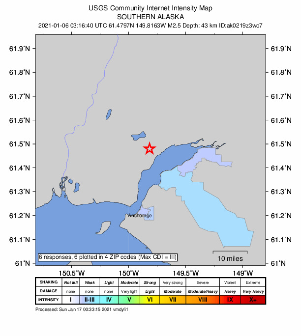 Did You Feel It? map: shaking reported by the public