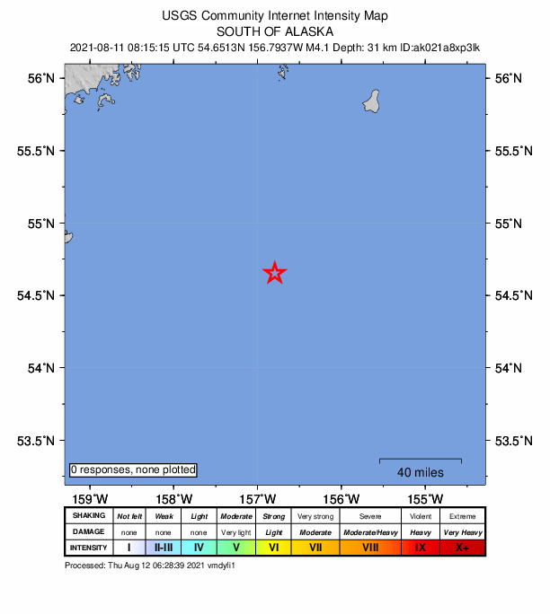 Did You Feel It? map: shaking reported by the public