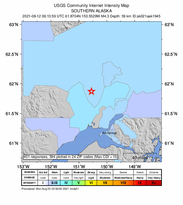 Did You Feel It? map: shaking reported by the public