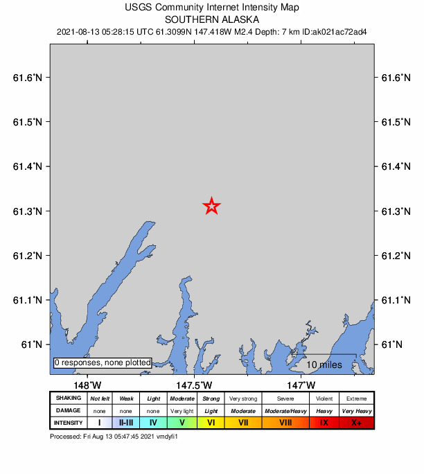 Did You Feel It? map: shaking reported by the public