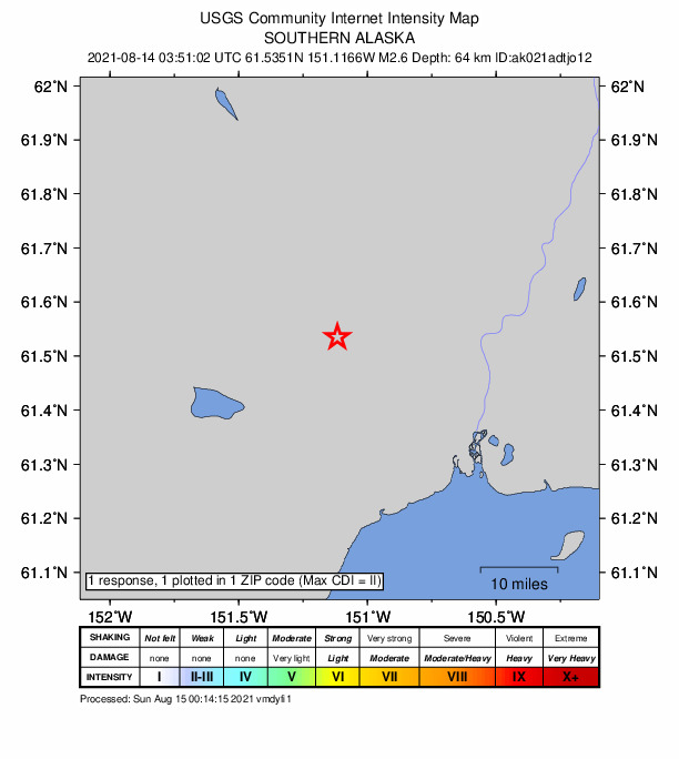 Did You Feel It? map: shaking reported by the public