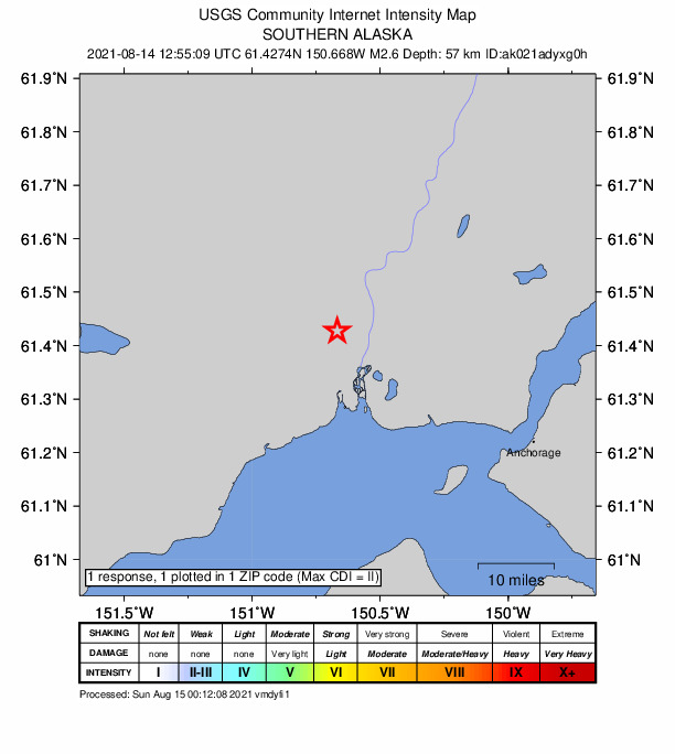 Did You Feel It? map: shaking reported by the public