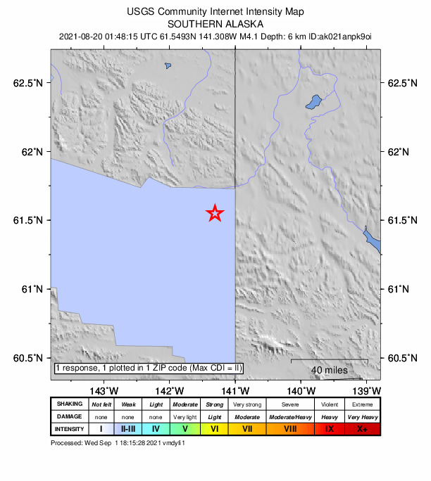 Did You Feel It? map: shaking reported by the public
