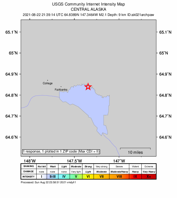 Did You Feel It? map: shaking reported by the public