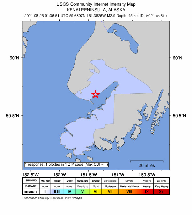 Did You Feel It? map: shaking reported by the public
