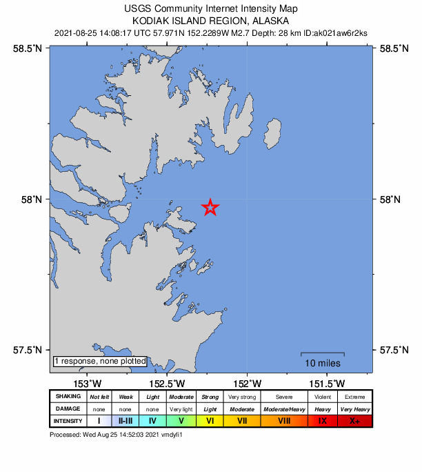 Did You Feel It? map: shaking reported by the public