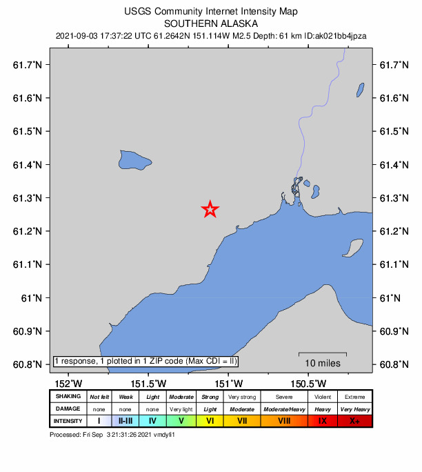 Did You Feel It? map: shaking reported by the public