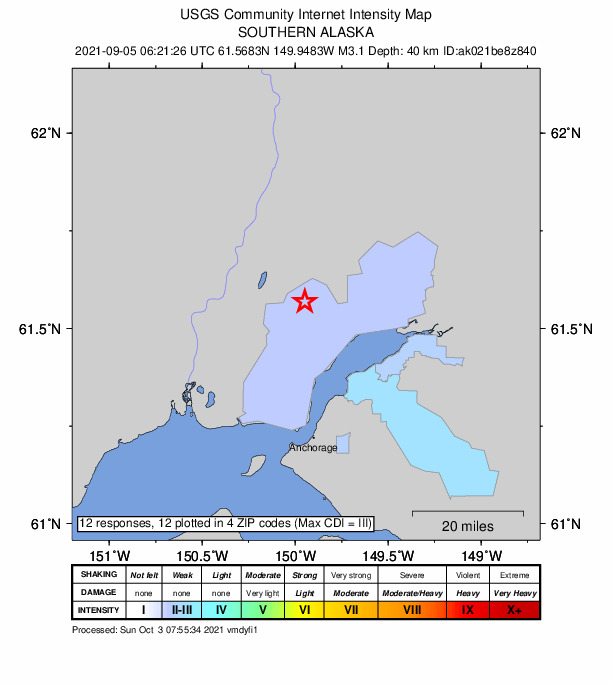 Did You Feel It? map: shaking reported by the public