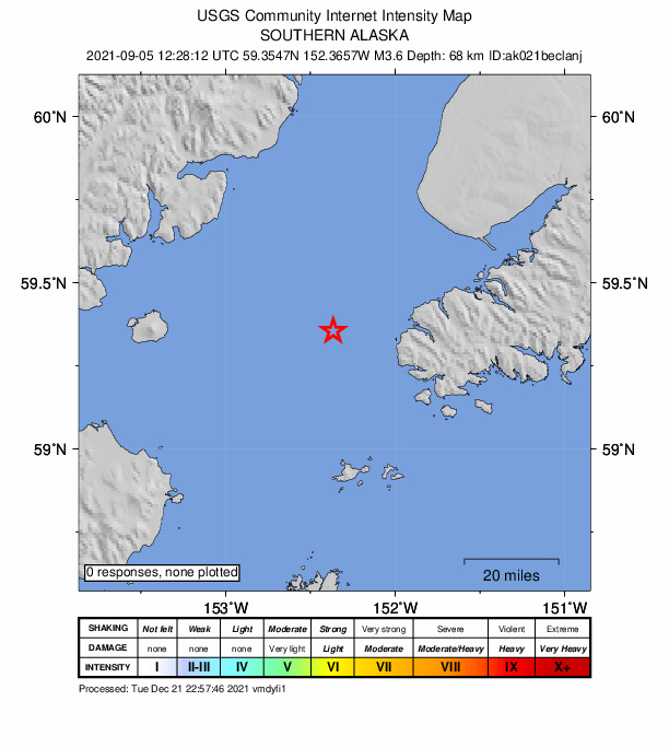 Did You Feel It? map: shaking reported by the public