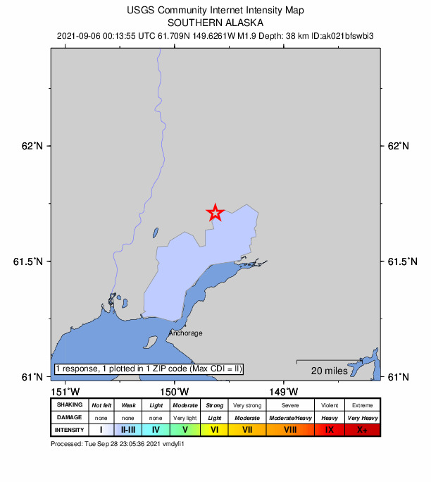 Did You Feel It? map: shaking reported by the public