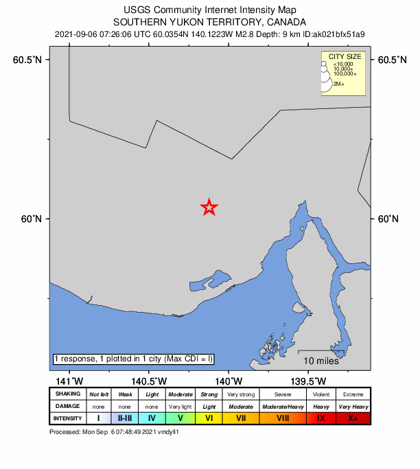 Did You Feel It? map: shaking reported by the public