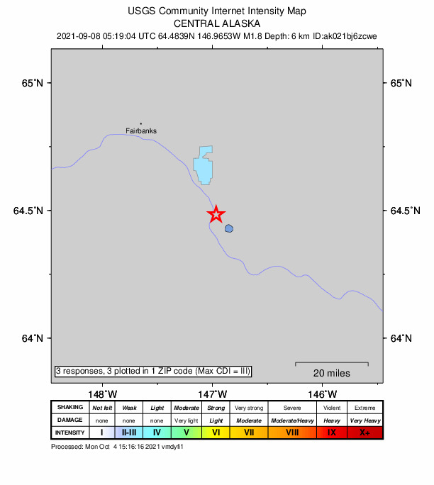 Did You Feel It? map: shaking reported by the public