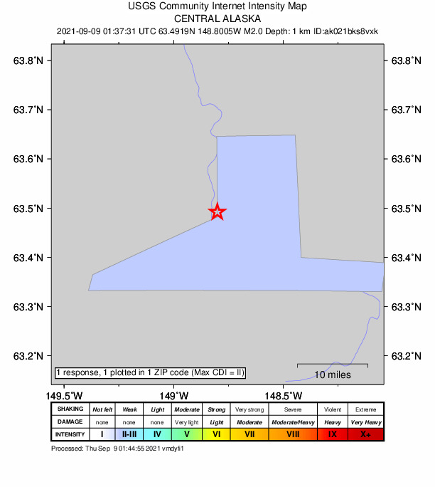 Did You Feel It? map: shaking reported by the public
