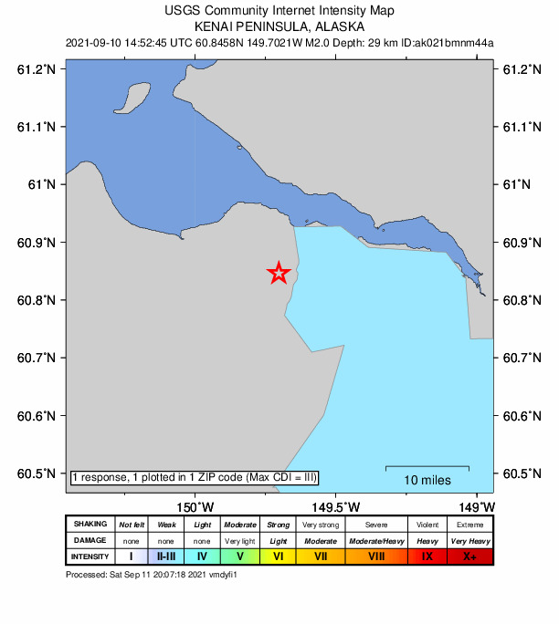 Did You Feel It? map: shaking reported by the public