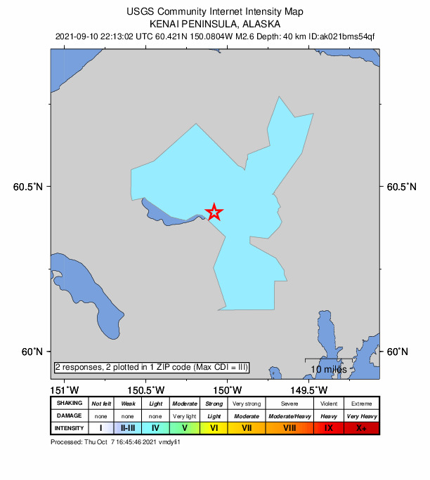 Did You Feel It? map: shaking reported by the public
