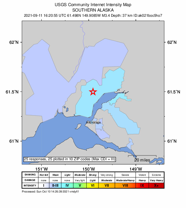 Did You Feel It? map: shaking reported by the public