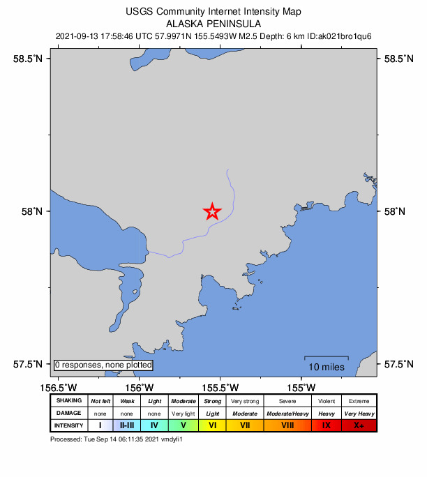 Did You Feel It? map: shaking reported by the public