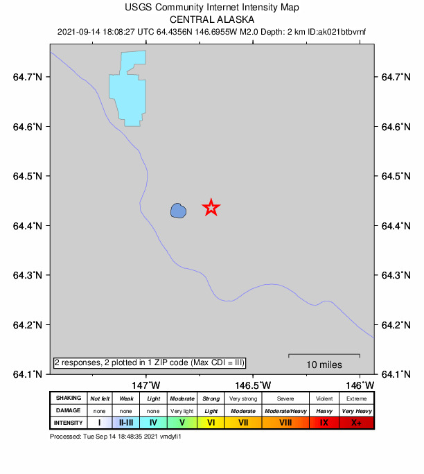 Did You Feel It? map: shaking reported by the public