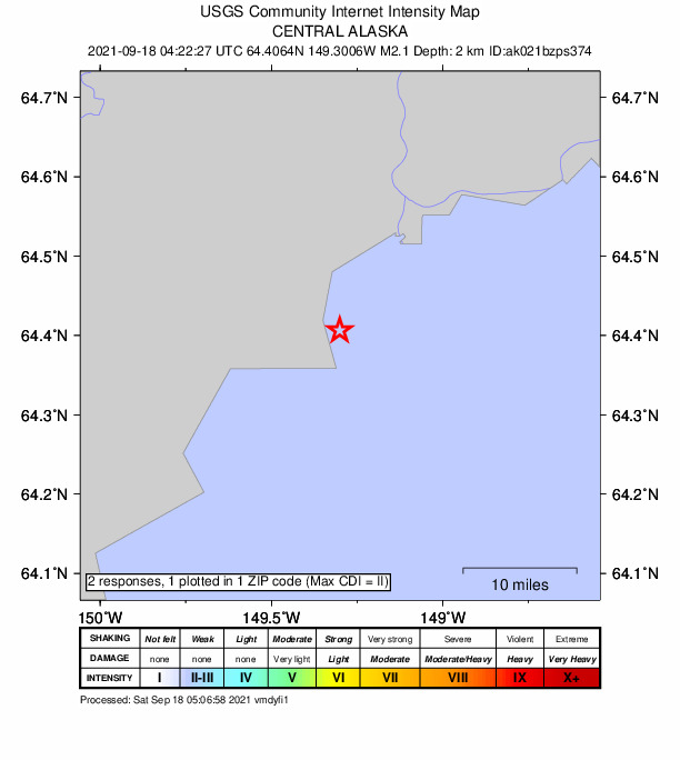 Did You Feel It? map: shaking reported by the public