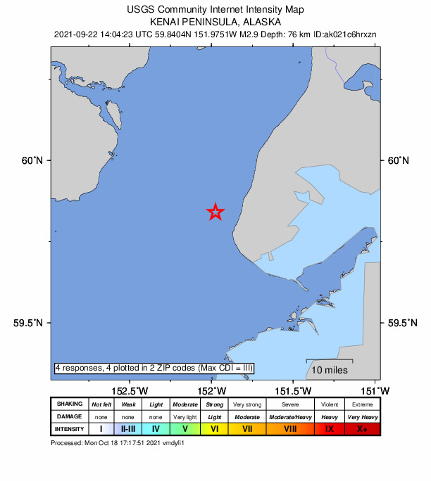 Did You Feel It? map: shaking reported by the public