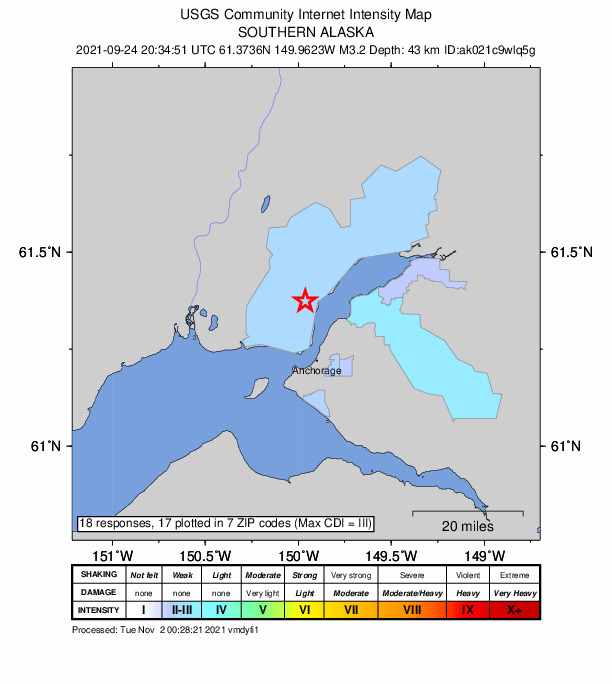 Did You Feel It? map: shaking reported by the public