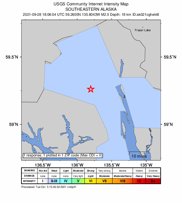 Did You Feel It? map: shaking reported by the public