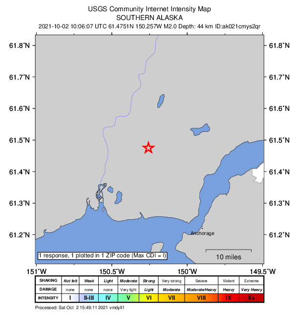 Did You Feel It? map: shaking reported by the public