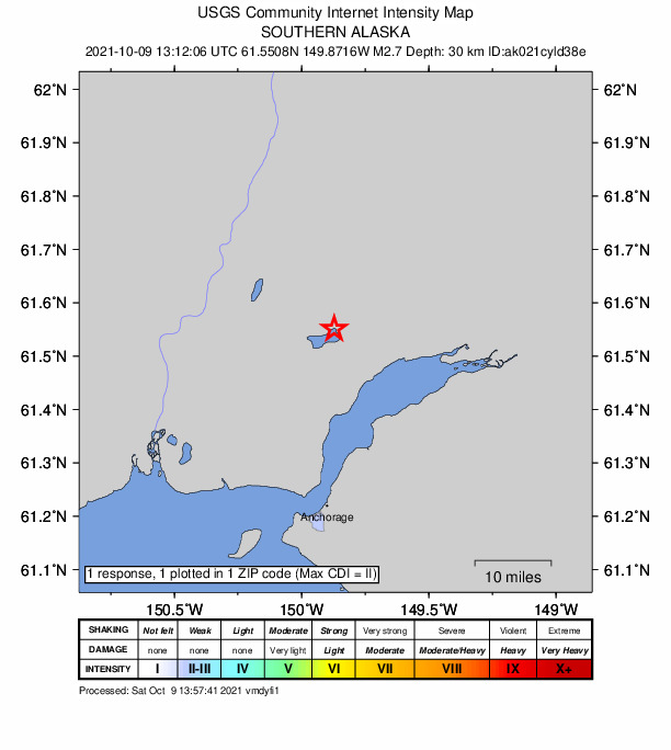 Did You Feel It? map: shaking reported by the public
