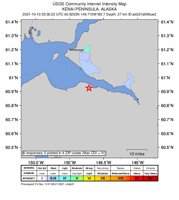 Did You Feel It? map: shaking reported by the public