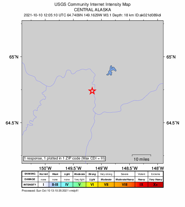 Did You Feel It? map: shaking reported by the public