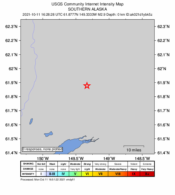 Did You Feel It? map: shaking reported by the public