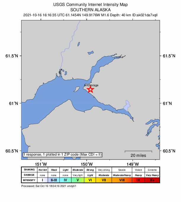 Did You Feel It? map: shaking reported by the public