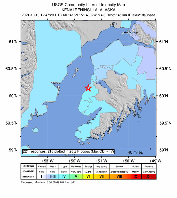 Did You Feel It? map: shaking reported by the public