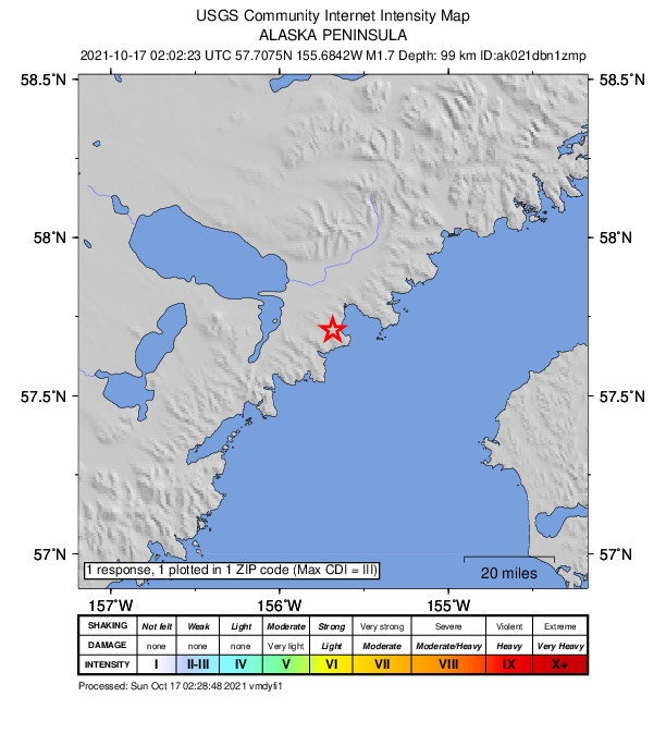Did You Feel It? map: shaking reported by the public