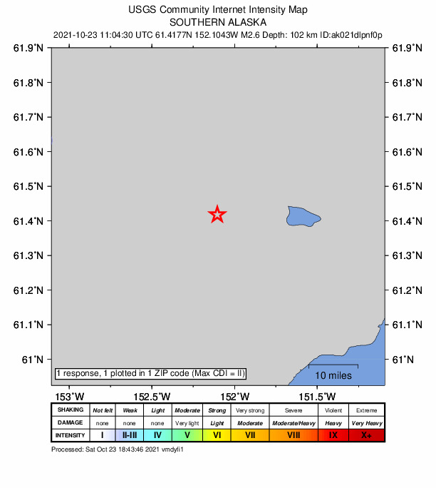 Did You Feel It? map: shaking reported by the public