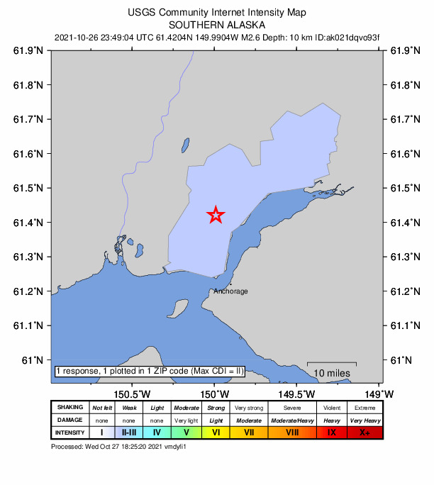 Did You Feel It? map: shaking reported by the public
