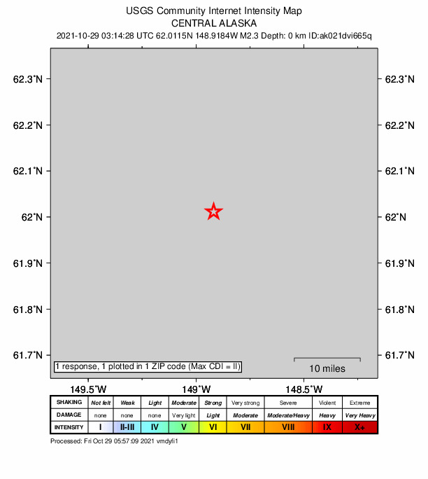 Did You Feel It? map: shaking reported by the public
