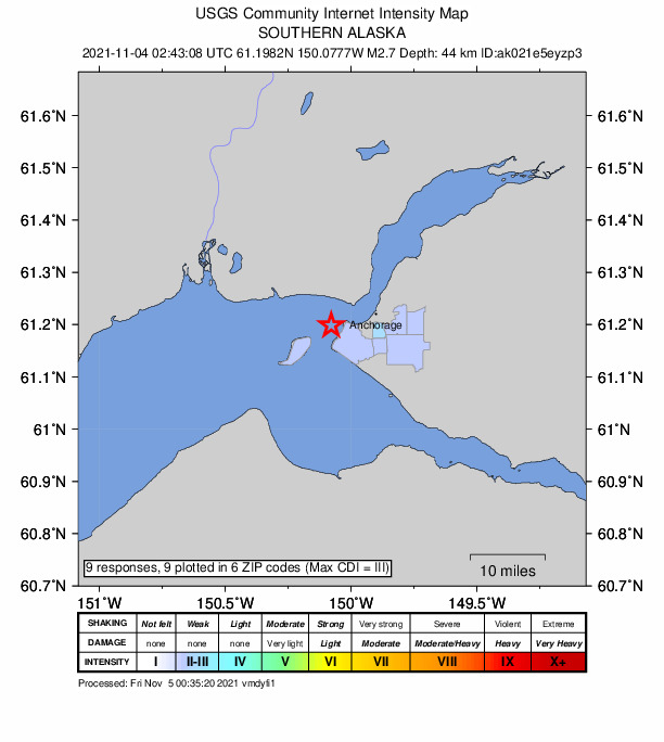 Did You Feel It? map: shaking reported by the public