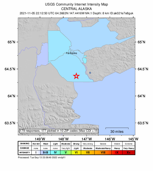 Did You Feel It? map: shaking reported by the public