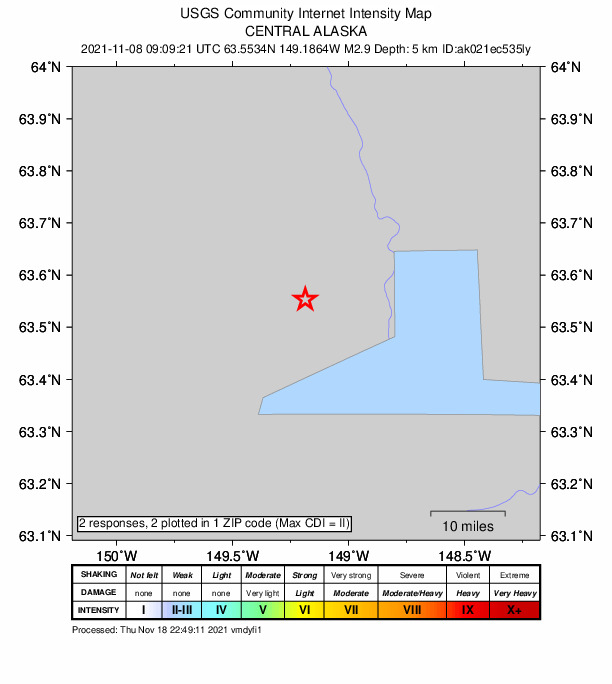 Did You Feel It? map: shaking reported by the public