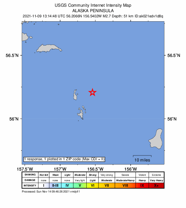 Did You Feel It? map: shaking reported by the public