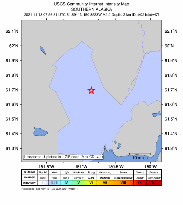 Did You Feel It? map: shaking reported by the public