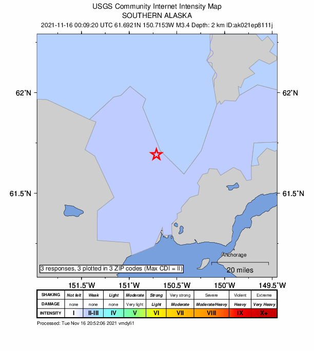 Did You Feel It? map: shaking reported by the public